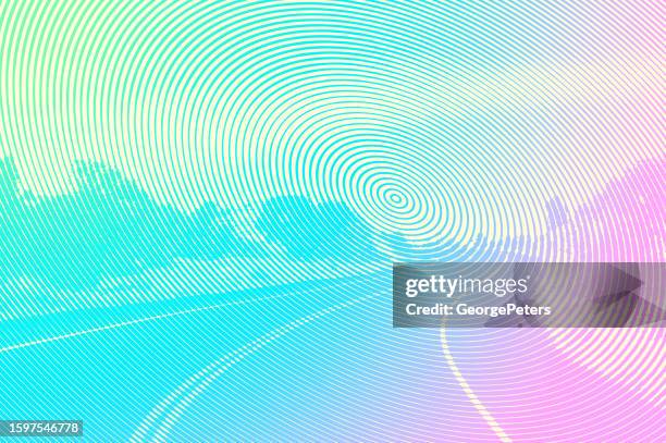 winding road background - empty road stock illustrations