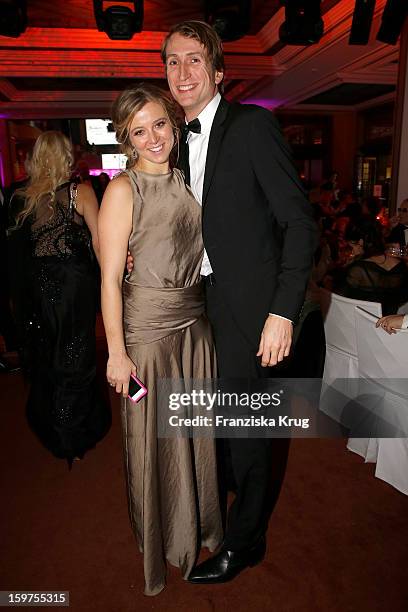 Nina Eichinger and Fritz Meinikat attend the Germany Filmball 2013 on January 19, 2013 in Munich, Germany.