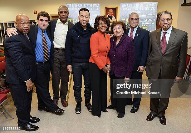 Congressman John Lewis, director/writer Eugene Jarecki, actor Danny Glover, singer John Legend, Congresswoman Maxine Waters, Congresswoman Nita...