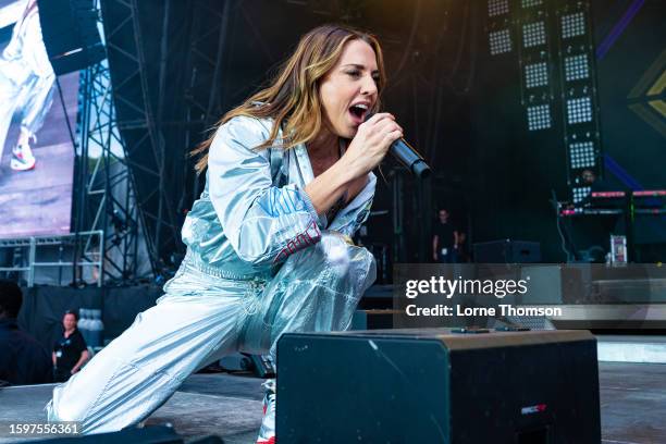 Melanie C performs at Fabuloso In The Park during the Brighton & Hove Pride 2023 on August 06, 2023 in Brighton, England.