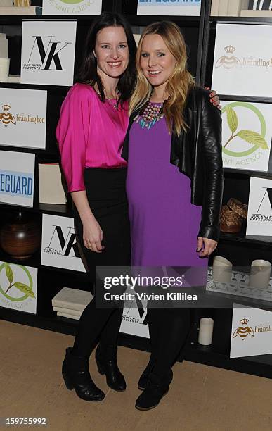 Liz W. Garcia and Kristen Bell attend "The Lifeguard" Premiere after party on January 19, 2013 in Park City, Utah.