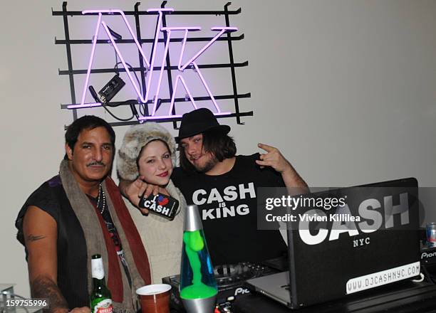 Nur Khan and DJ Cash attend "The Lifeguard" Premiere after party on January 19, 2013 in Park City, Utah.