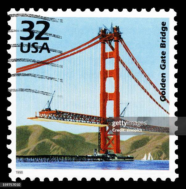 golden gate bridge (xxl) - postmark stock-fotos und bilder