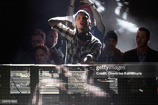 Avicii performs at Wynn Las Vegas @ Park City Live! during the 2013 Sundance Film Festival on January 19, 2013 in Park City, Utah.