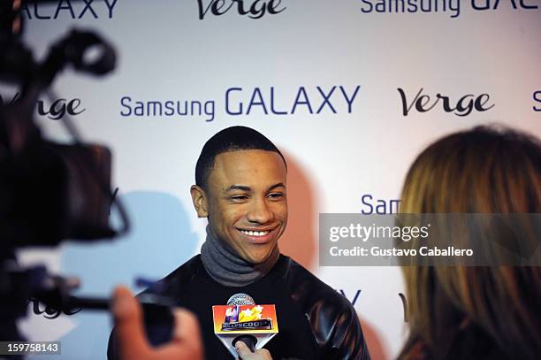 Actor Tequan Richmond attends The Verge List Party at the Samsung Gallery Launch Party To Celebrate The Verge List - 2013 on January 19, 2013 in Park...