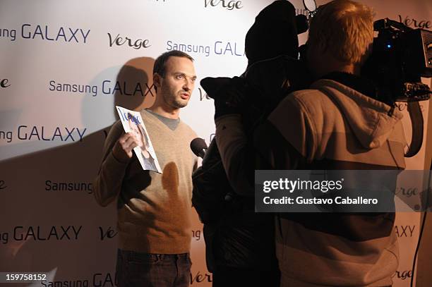 Verge founder and creative director Jeff Vespa attends the Samsung Gallery Launch Party To Celebrate The Verge List - 2013 on January 19, 2013 in...