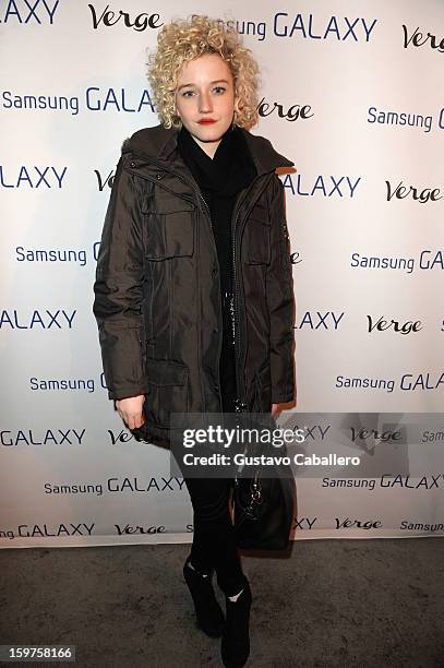 Actress Julia Garner attends The Verge List Party at the Samsung Gallery Launch Party To Celebrate The Verge List - 2013 on January 19, 2013 in Park...