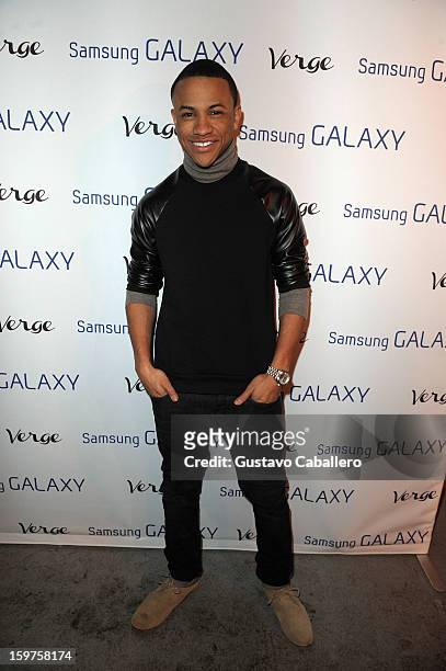 Actor Tequan Richmond attends The Verge List Party at the Samsung Gallery Launch Party To Celebrate The Verge List - 2013 on January 19, 2013 in Park...