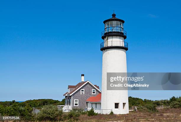 cape cod (highland) lighthouse, truro, ma - truro cape cod stock pictures, royalty-free photos & images