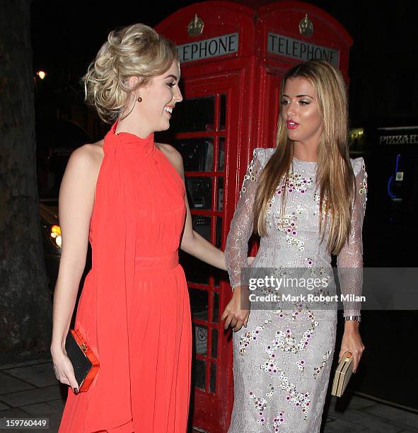 Lydia Bright and Lucy Mecklenburgh at STK London restaurant 25 images on January 19, 2013 in London, England.