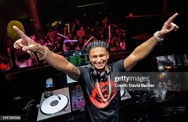 Television personality DJ Paul "Pauly D" DelVecchio appears at his kick-off of his year-long residency at Haze Nightclub at the Aria Resort & Casino...