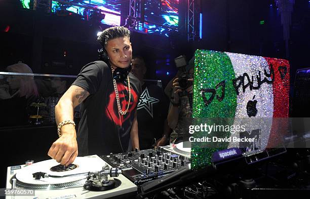 Television personality DJ Paul "Pauly D" DelVecchio performs at his kick-off of his year-long residency at Haze Nightclub at the Aria Resort & Casino...