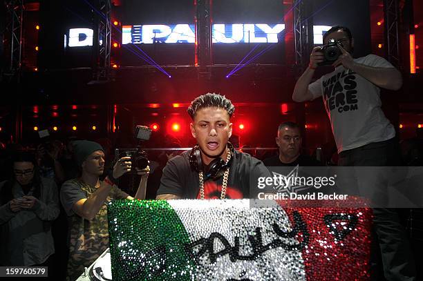 Television personality DJ Paul "Pauly D" DelVecchio performs at his kick-off of his year-long residency at Haze Nightclub at the Aria Resort & Casino...