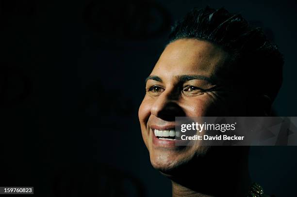 Television personality DJ Paul "Pauly D" DelVecchio arrives at his year-long residency kick-off at Haze Nightclub at the Aria Resort & Casino at...