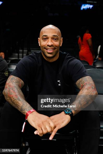 Soccer legend Thierry Henry in attendance for the New York Liberty