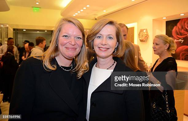 Wendy Koop and Kelly Cannon attend the OMEGA boutique opening at Phipps Plaza on January 17, 2013 in Atlanta, Georgia.