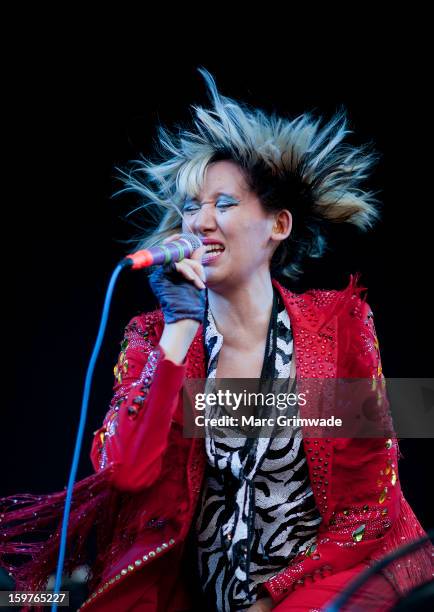 Karen O from Yeah Yeah Yeahs performs live on stage at Big Day Out 2013 on January 20, 2013 in Gold Coast, Australia.
