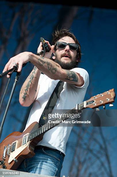 Ben Bridwell from Band of Horses performs live on stage at Big Day Out 2013 on January 20, 2013 in Gold Coast, Australia.