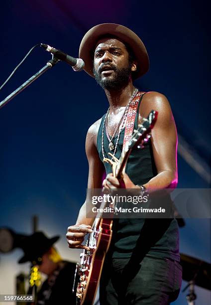 Gary Clark Jr performs live on stage at Big Day Out 2013 on January 20, 2013 in Gold Coast, Australia.