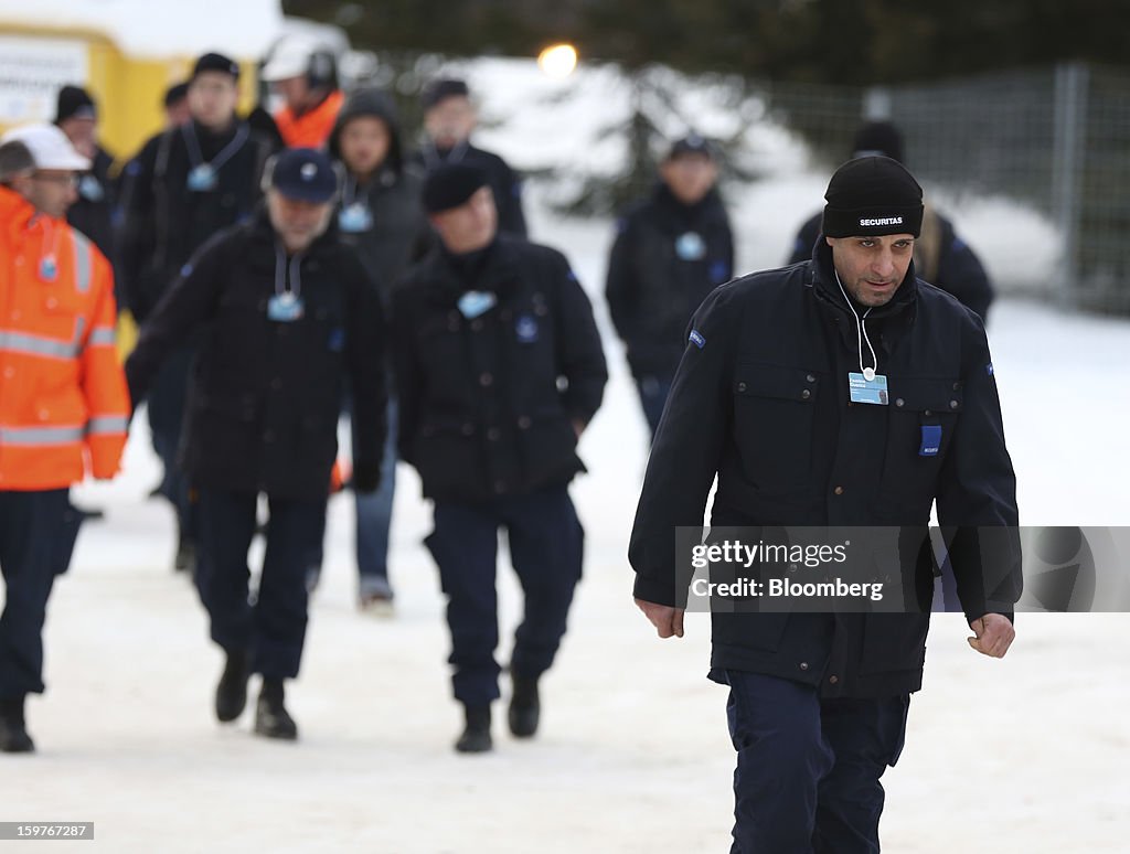 Preparations For The Davos World Economic Forum 2013