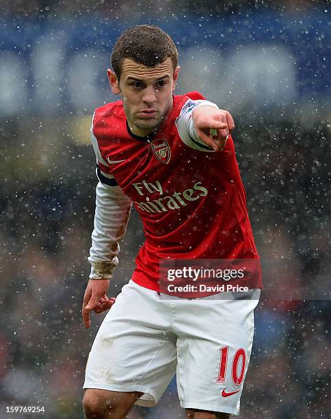 Jack Wilshere of Arsenal during the Barclays Premier League match between Chelsea and Arsenal at Stamford Bridge on January 20, 2013 in London,...