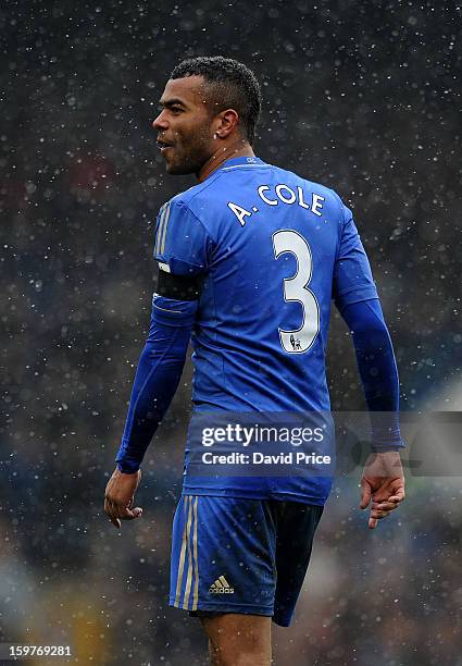 Ashley Cole of Chelsea during the Barclays Premier League match between Chelsea and Arsenal at Stamford Bridge on January 20, 2013 in London, England.