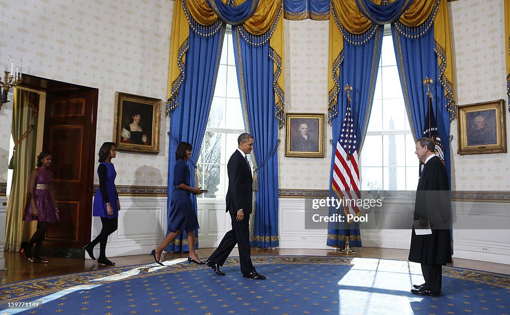 Obama Sworn In During Official Ceremony