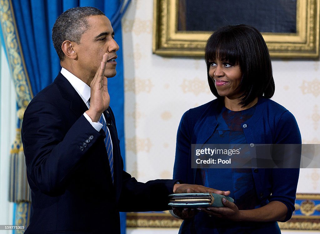 Obama And Biden Sworn In During Official Ceremony