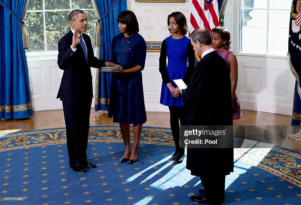 Obama And Biden Sworn In During Official Ceremony