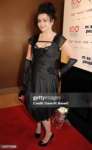 Actress Helena Bonham Carter arrives at the London Critics Circle Film Awards at the May Fair Hotel on January 20, 2013 in London, England.