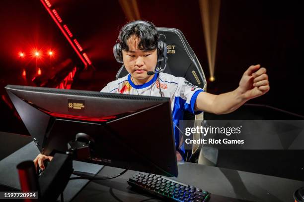 Kim "Zest" Gi-seok of DRX competes at VALORANT Champions Los Angeles Group Stage at the Shrine Expo Hall on August 6, 2023 in Los Angeles, California.