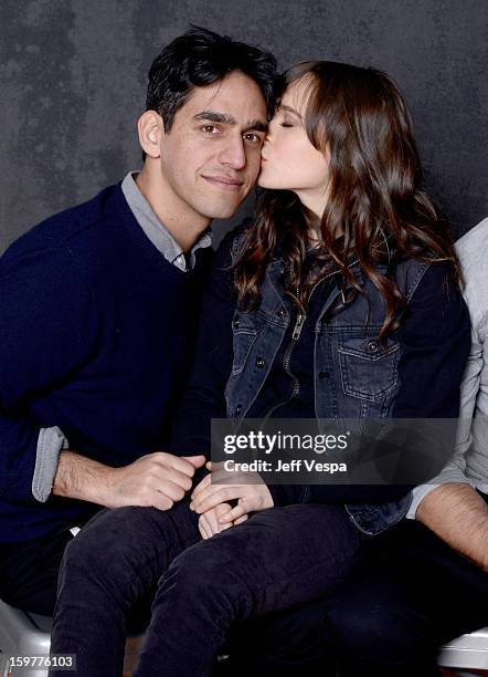 Filmmaker Zal Batmanglij and actress Ellen Page pose for a portrait during the 2013 Sundance Film Festival at the WireImage Portrait Studio at...