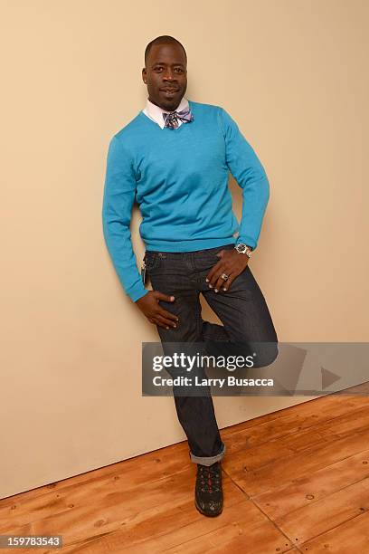 Actor Demetrius Grosse poses for a portrait during the 2013 Sundance Film Festival at the Getty Images Portrait Studio at Village at the Lift on...