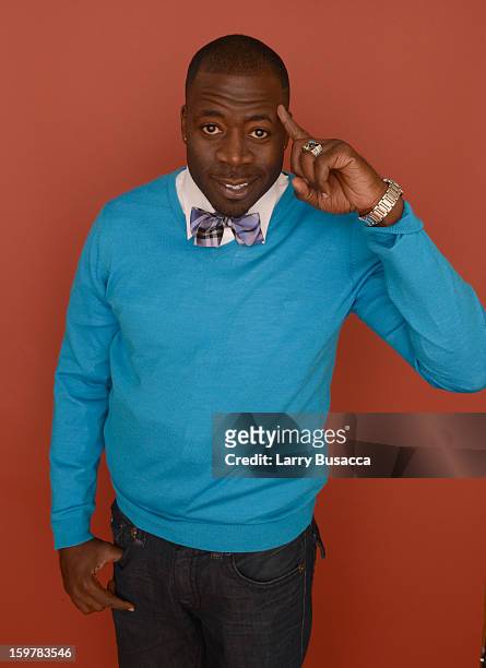 Actor Demetrius Grosse poses for a portrait during the 2013 Sundance Film Festival at the Getty Images Portrait Studio at Village at the Lift on...