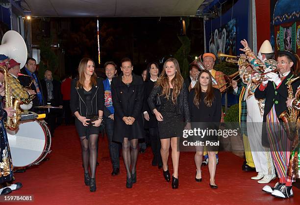 Pauline Ducruet, Princess Stephanie of Monaco and Camille Gotlieb attend day three of the Monte-Carlo 37th International Circus Festival on January...