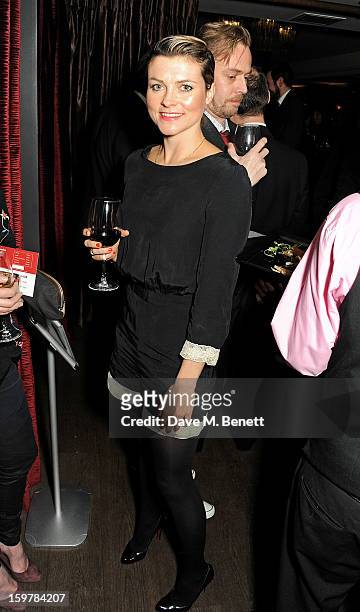 Holly Davidson attends an after party following the London Critics Circle Film Awards at Quince Restaurant, The May Fair Hotel on January 20, 2013 in...