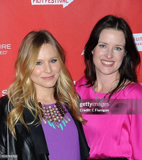 Kristen Bell and Liz Garcia arrive at 'The Lifeguard' Premiere - 2013 Sundance Film Festival at Library Center Theater on January 19, 2013 in Park...