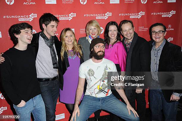 Alex Shaffer, Josh Harto, Kristen Bell, Mamie Gummer, Liz Garcia, Josh Harto, Paulie Litt and Martin Starr arrive at 'The Lifeguard' Premiere - 2013...