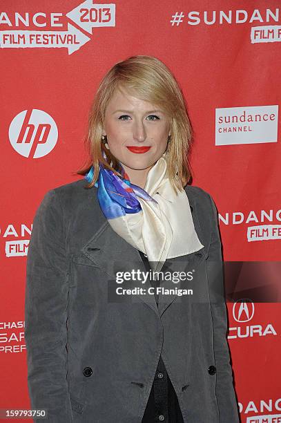 Actress Mamie Gummer arrives for "The Lifeguard" Premiere at Library Center Theater on January 19, 2013 in Park City, Utah.