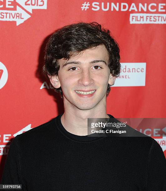 Actor Alex Shaffer arrives for "The Lifeguard" Premiere at Library Center Theater on January 19, 2013 in Park City, Utah.