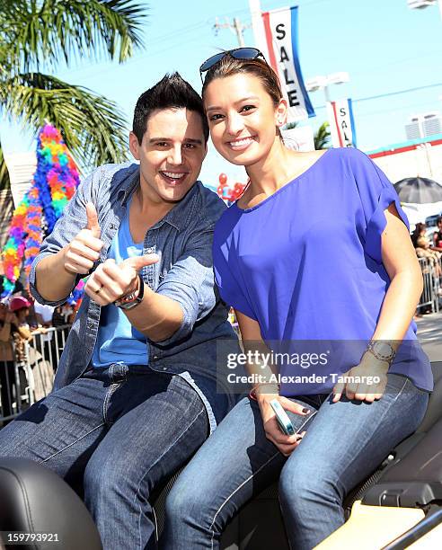 Alejandro Chaban and Antonietta Collins participate in the 43rd Annual Three Kings Day Parade on January 20, 2013 in Miami, Florida.