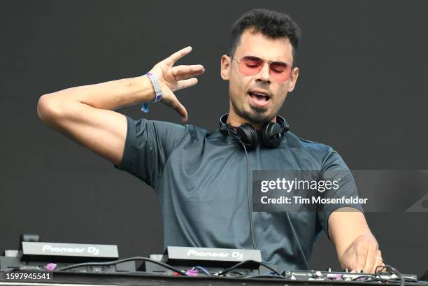 Afrojack performs during Lollapalooza at Grant Park on August 06, 2023 in Chicago, Illinois.