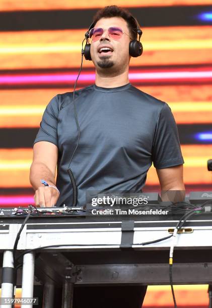 Afrojack performs during Lollapalooza at Grant Park on August 06, 2023 in Chicago, Illinois.