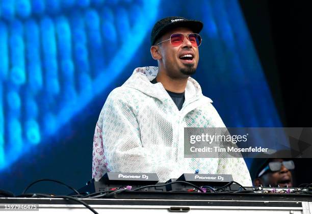 Afrojack performs during Lollapalooza at Grant Park on August 06, 2023 in Chicago, Illinois.