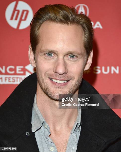 Actor Alexander Skarsgard attends "The East" Premiere at Eccles Center Theatre during the 2013 Sundance Film Festival on January 20, 2013 in Park...