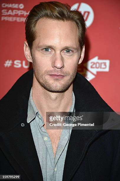 Actor Alexander Skarsgard attends "The East" Premiere at Eccles Center Theatre during the 2013 Sundance Film Festival on January 20, 2013 in Park...