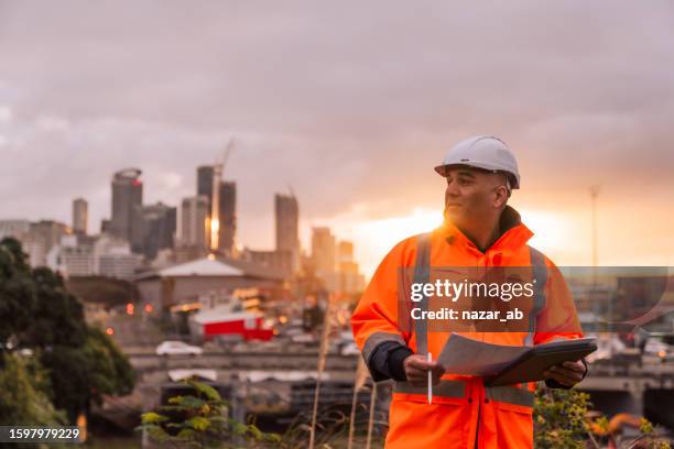 sorgfältige vermessung des gebiets. - neuseeländische kultur stock-fotos und bilder