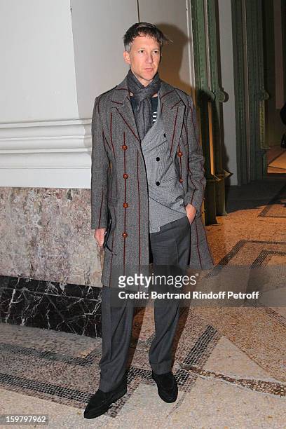 Jefferson Hack attends the Saint Laurent Men Autumn / Winter 2013 show at Grand Palais as part of Paris Fashion Week on January 20, 2013 in Paris,...