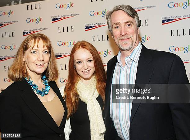 Guests attend a celebration for leading women in Washington hosted by GOOGLE, ELLE, and The Center for American Progress on January 20, 2013 in...