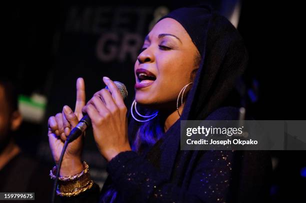 Divine Brown performs at The Jazz Cafe on January 20, 2013 in London, England.